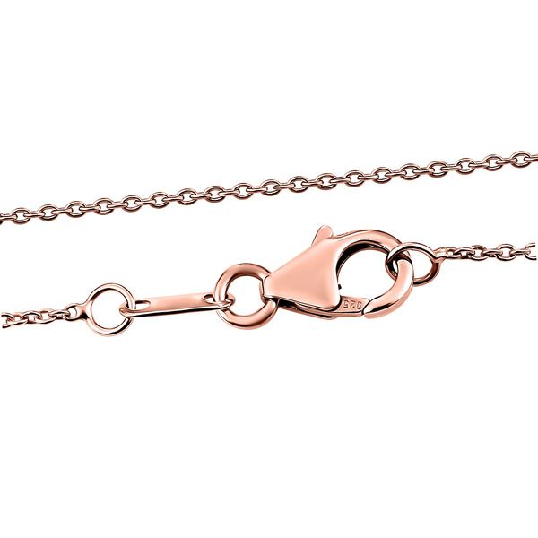ALLORO rosévergoldeter Silber-Anhänger mit Diamantakzenten und 50cm Kette image number 5