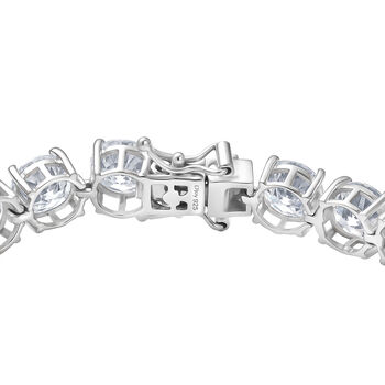 D'Joy Moissanit 19cm Armband, 925 Silber rhodiniert - 31,80 ct.