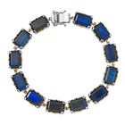 D’joy AAA Armband ca. 20 cm 925 Silber Rhodiniert und 750 Gelbgold Vermeil ca. 49,93 ct.