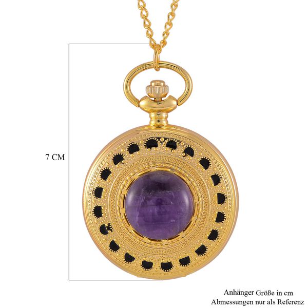 STRADA afrikanische Amethyst-Kettenuhr, 91,4 cm - 15 ct. image number 9
