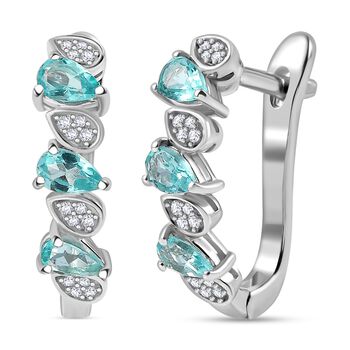 AA Lagunen Apatit und Zirkon Ohrringe - 1,61 ct.