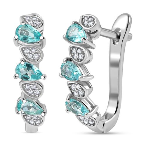 AA Lagunen Apatit und Zirkon Ohrringe - 1,61 ct. image number 0