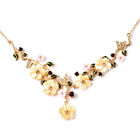 JARDIN-KOLLEKTION Mehrfarbig Perlmutt und Mehrfarbig Edelsteine Halskette ca. 45 cm 925 Silber Gelbgold Vermeil 14,49 ct