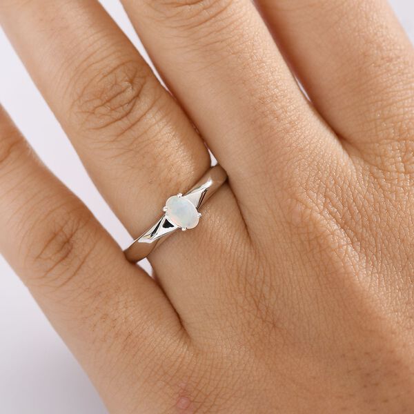 D'Joy natürlicher, äthiopischer Welo Opal Ring, 925 Silber rhodiniert - 0,30 ct. image number 3