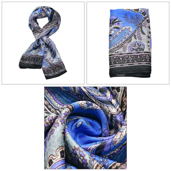 Schal aus 100% Seide, schwarz image number 6