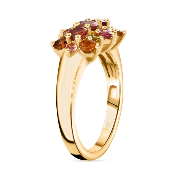 AA Mehrfarbig-Turmalin Ring 925 Silber 750 Gelbgold Vermeil (Größe 16.00) ca. 1,10 ct image number 13