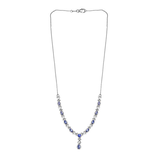 Tansanit Halskette, 45 cm - 2,33 ct. image number 4