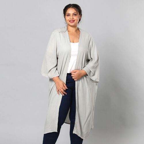 Einzigartiger Duster Kimono, Einheitsgröße, Perle image number 0