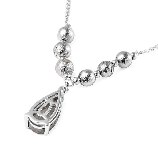 Meteorit Halskette 45 cm 925 Silber rhodiniert ca. 31,80 ct image number 4