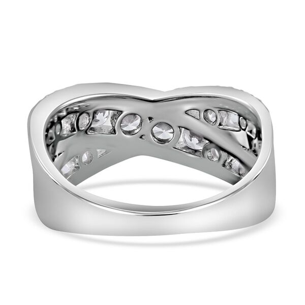 Lustro Stella - Weißer Zirkonia Ring, 925 Silber rhodiniert (Größe 17.00) ca. 1.31 ct image number 4