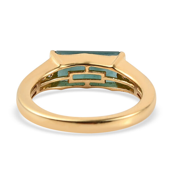 Grandidierit und Zirkon-Ring, 925 Silber Gelbgold Vermeil  ca. 1,85 ct image number 6