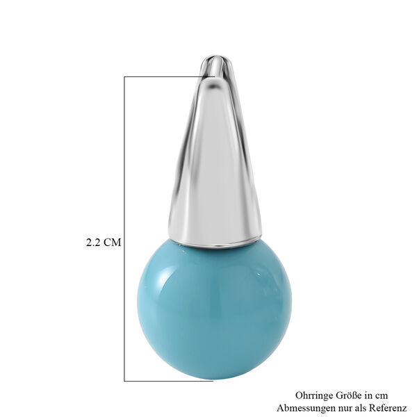 Sleeping Beauty Farbe Muschelkernperle Ohrringe image number 5