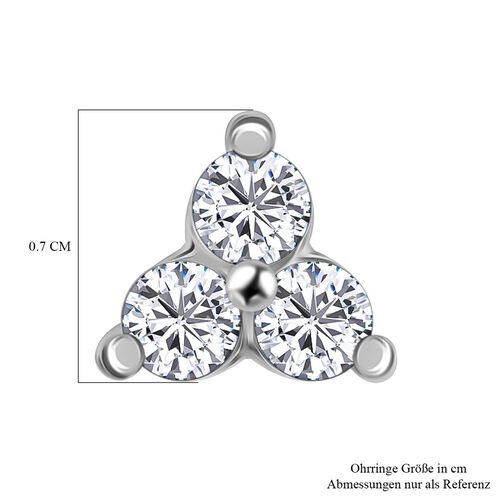 LUXURIANT DIAMOND- SI Labor Diamant Ohrringe, 925 Silber rhodiniert - 0,50 ct. image number 5
