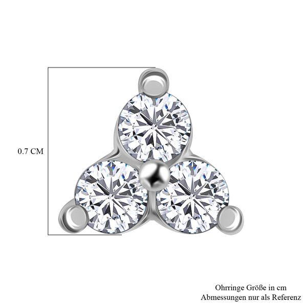 LUXURIANT SI Labor Diamant Ohrringe, 925 Silber rhodiniert - 0,50 ct. image number 5