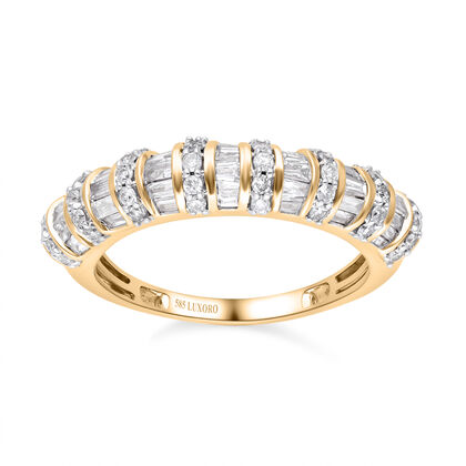 Weißer Diamant I1 Ring,SGL zertifiziert,585 Gold, (Größe 17.00) ca. 1.00 ct