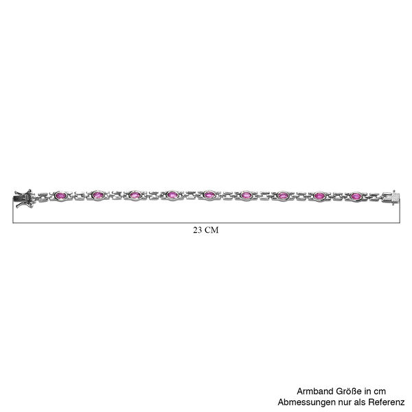 Premium Ilakaka rosa Saphir-Armband, ca. 20 cm, 925 Silber platiniert (Fissure gef&uuml;llt) ca. 5,85 ct image number 5
