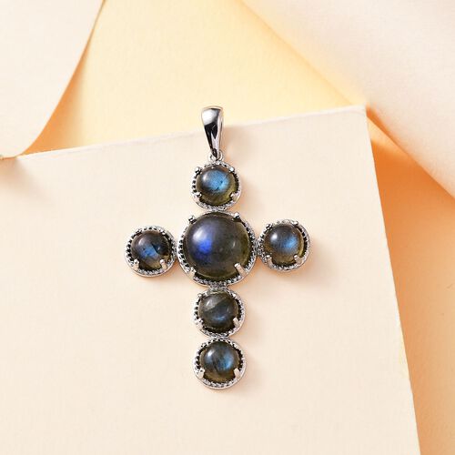 AAA Labradorit Keruz Anhänger - 9,99 ct. image number 1