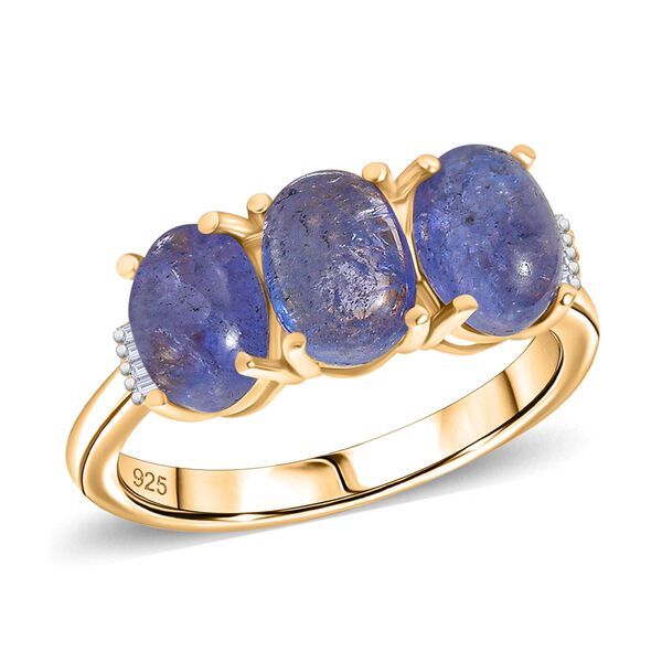 AA Tansanit und Diamant Ring - 3,31 ct. image number 4