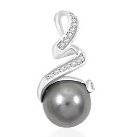 ILIANA zertifiziert und geprüft AAA Tahiti Perle und Diamant (SI) Anhänger in 750 Weißgold