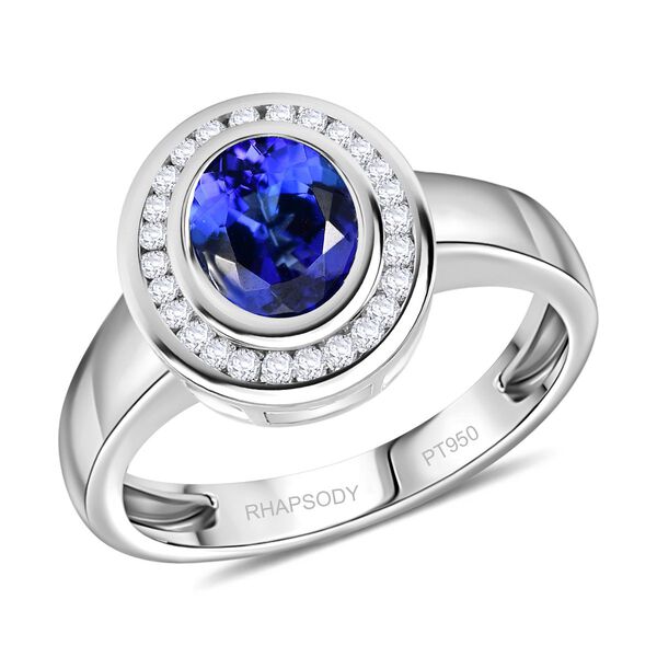 RHAPSODY AAAA Tansanit und VA EF Diamant Ring in 950 Platin - 2,26 ct. image number 8