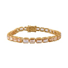AA Citrin Armband ca. 18 cm 925 Silber Gelbgold Vermeil ca. 14,45 ct.