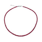 Niassa Rubin Rondelle Halskette ca. 45 cm lange 925 Silber ca. 35.70 ct image number 0