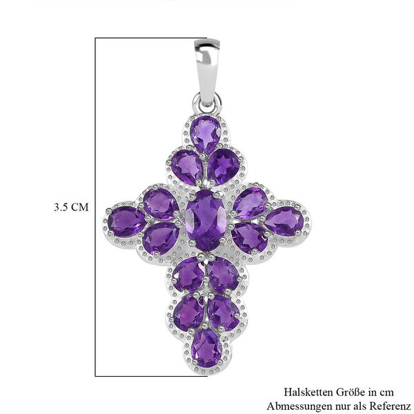 Afrikanischer Amethyst Anh&auml;nger, 925 Silber, ca. 2.55 ct image number 6