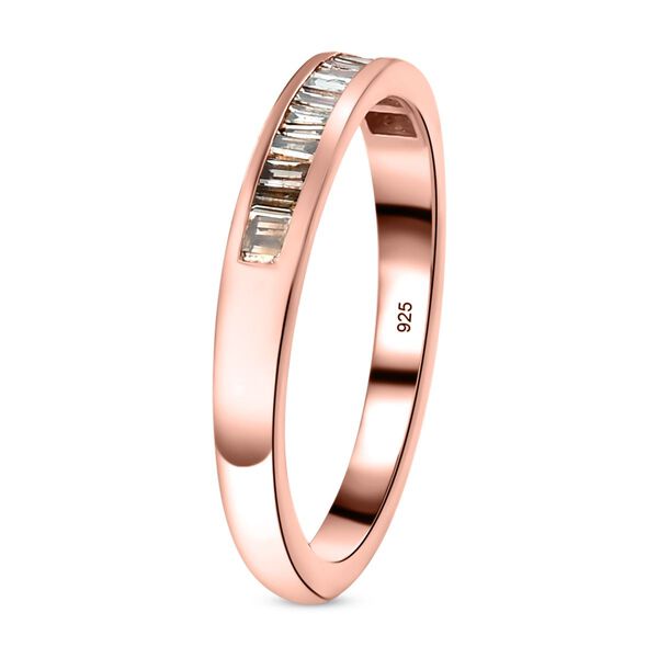 Nat&uuml;rlicher Champagner Diamant-Ring, 925 Silber ros&eacute;vergoldet  ca. 0,25 ct image number 5