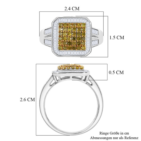 D'Joy gelber und wei&szlig;er Diamant Ring - 1 ct. image number 6