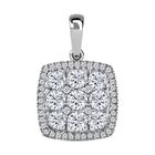 Moissanit Anhänger, 925 Silber platiniert, ca. 3.10 ct