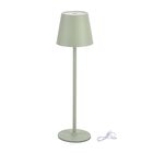 Metall-Tischlampe, wiederaufladbar, dimmbar, USB-Ladung, 110x380 mm, Grün