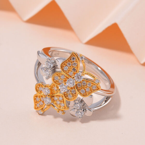 Moissanit zweifarbiger Ring - 0,40 ct. image number 1