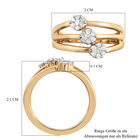 Diamant Ring 925 Silber Gelbgold Vermeil image number 6