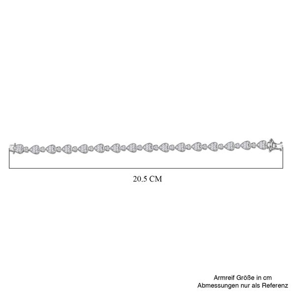 Wei&szlig;er Zirkon Armband ca. 19 cm 925 Silber rhodiniert ca. 4,98 ct. image number 6