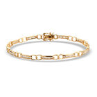 Diamant-Armband, ca. 20 cm, 925 Silber Gelbgold Vermeil ca. 1,00 ct
