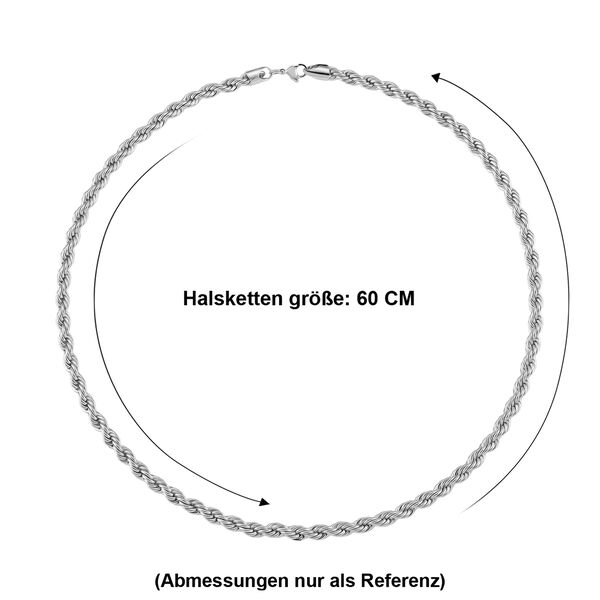 Kordel Halskette in Silberton, 59,5cm image number 5