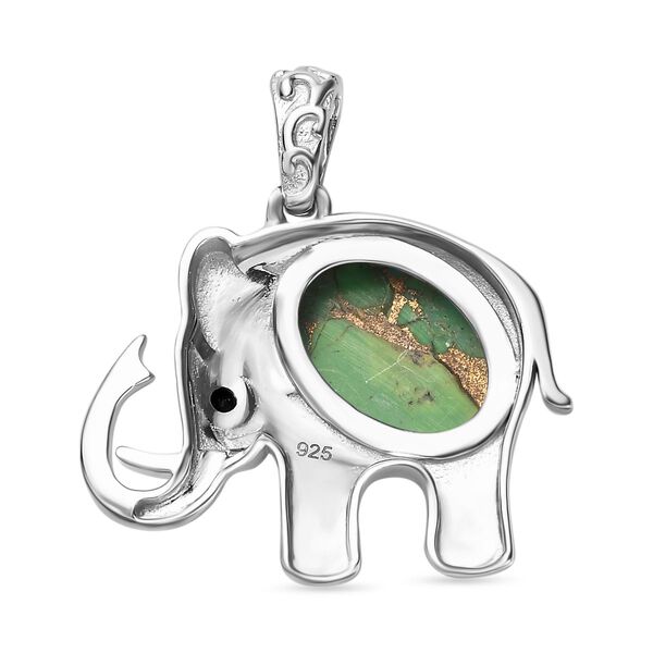 AAA grüner Mojave Türkis und schwarzer Spinell-Anhänger - 5,99 ct. image number 5