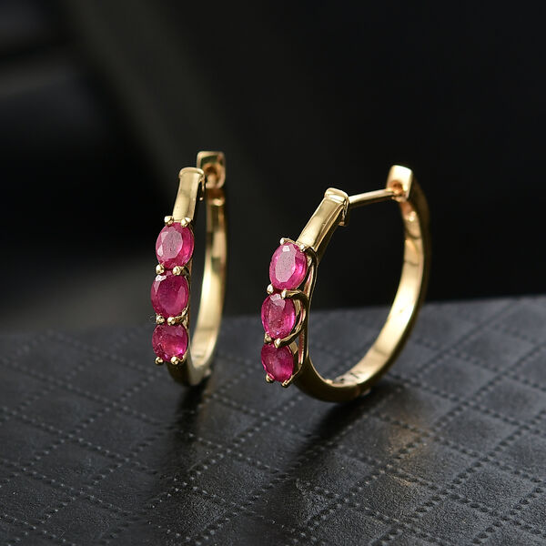 D'Joy AA afrikanische Rubin und Diamant Ohrringe - 1,64 ct. image number 2