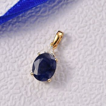 D'Joy Masoala Saphir und Moissanit Anh&auml;nger - 4 ct.