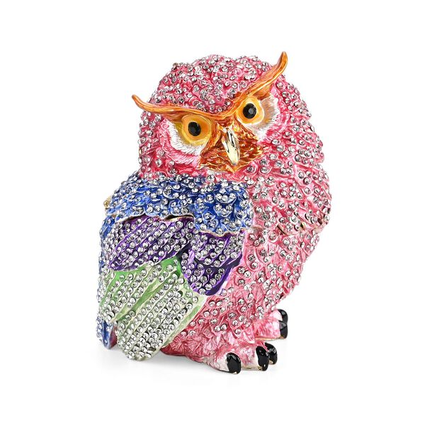 LIVMORE Eulen-Design Schmuckdose, 10x8cm, Rosa image number 0