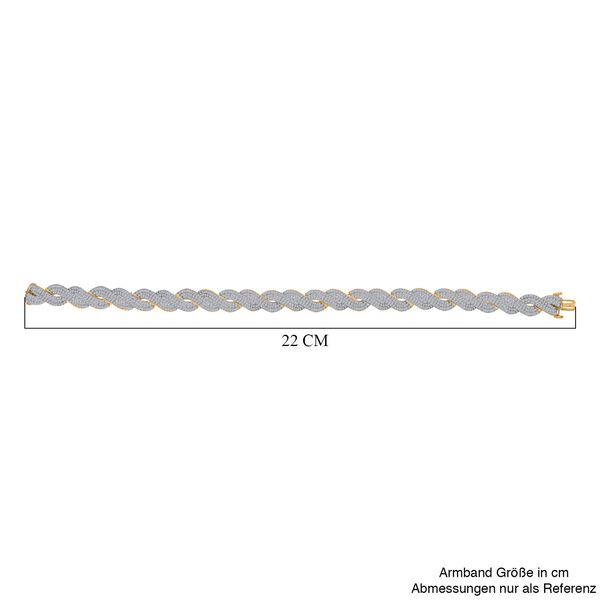 LUXURIANT DIAMOND - Lab Grown Diamant SI-GH SGL zertifiziert Armband ca. 19 cm 925 Silber 750 Gelbgold Vermeil (10-15 Werktage Lieferzeit) ca. 5.00 ct image number 3