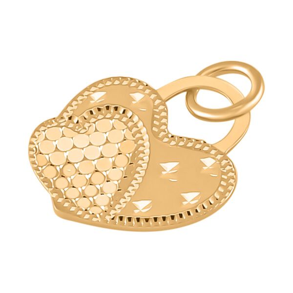 Herzförmiger Liebesschloss-Anhänger, 925 Silber vergoldet image number 2
