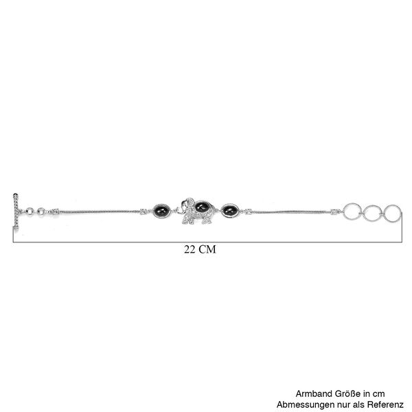 Schwarzes Spinell-Trilogie-Armband, 19 cm - 5,87 ct. image number 5