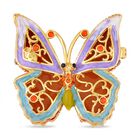 Emailliertes Tablettendöschen mit mehrfarbigen Kristallen, Schmetterling image number 0