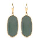 Grüner Aventurin Ohrringe Reiner Edelstahl IP-Gelbbeschichtung ca. 45.00 ct