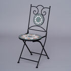 3er-Set Mosaik Tisch und 2 Stühle, Kaleidoskop Muster, Größe T: 60x60x70 cm, S: 39x44x90 cm, Weiß image number 1