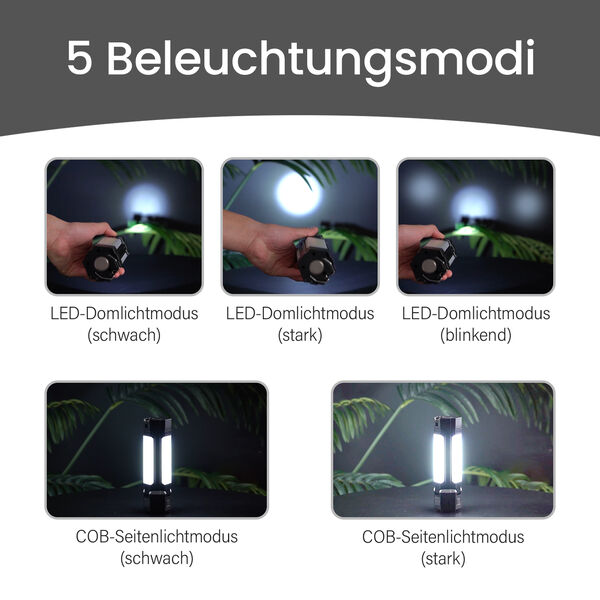 Multifunktionale Camping-Lampe mit Powerbank und LED-Modus image number 3