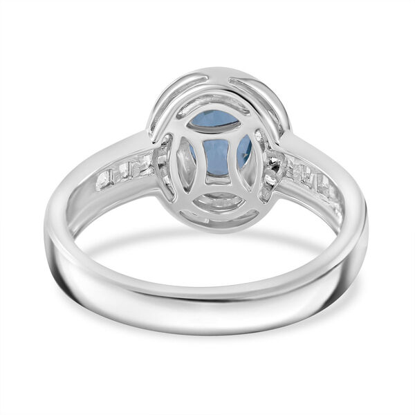 AA Blauer Zirkon, Weißer Zirkon Ring, 925 Silber rhodiniert, (Größe 18.00) ca. 3.35 ct image number 3