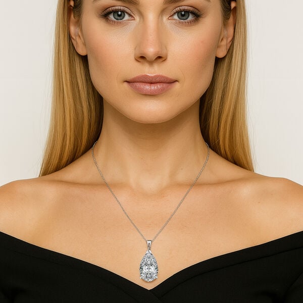 LUXURIANT DIAMOND - Lab Grown Diamant IGI zertifiziert VS/F, Anhänger 925 Silber rhodiniert ca. 10.05 ct image number 1