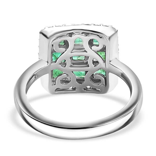 AAA Smaragd und Zirkon Ring - 1,70 ct. image number 6